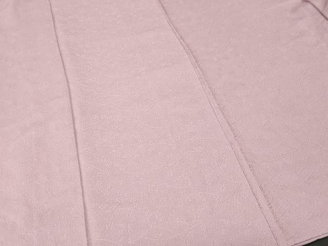 平和屋着物■上質な色無地　芝草花地紋　紅藤色　正絹　逸品　CABK3992ev