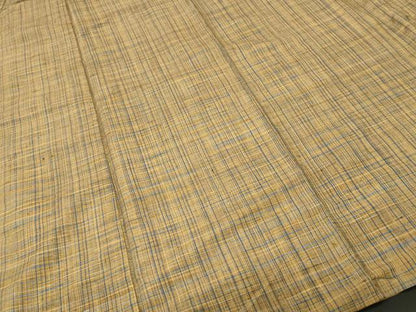 平和屋着物■上質な紬　格子柄　正絹　逸品　CABK4001ev
