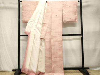 平和屋着物■上質な小紋　エ霞草花文　暈し染め　正絹　逸品　CABK4002ev
