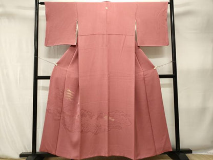 平和屋着物■豪華色留袖　風景文　金糸　正絹　逸品　CABK4003ev