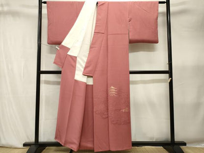 平和屋着物■豪華色留袖　風景文　金糸　正絹　逸品　CABK4003ev