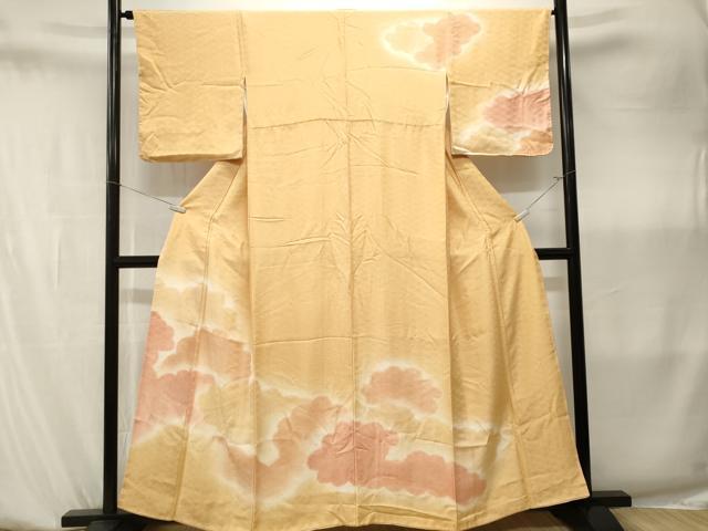 平和屋着物■訪問着　雲重ね青海波文　暈し染め　正絹　逸品　CABK4004ev