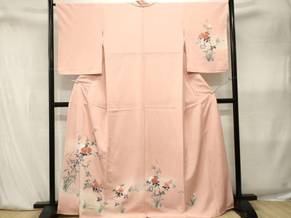 平和屋着物■訪問着　作家物　草花文　暈し染め　正絹　逸品　CABK4006ev