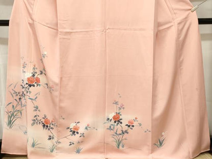 平和屋着物■訪問着　作家物　草花文　暈し染め　正絹　逸品　CABK4006ev