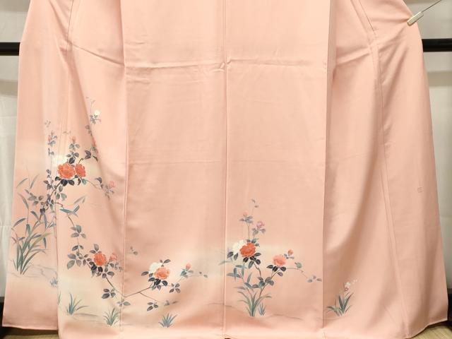 平和屋着物■訪問着　作家物　草花文　暈し染め　正絹　逸品　CABK4006ev