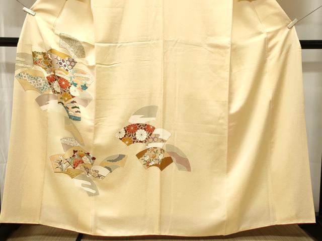 平和屋着物■訪問着　地紙重ね吉祥花唐草文　金彩　正絹　逸品　CABK4008ev