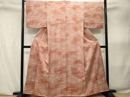 平和屋着物■上質な小紋　草花文　暈し染め　正絹　逸品　CABK4010ev