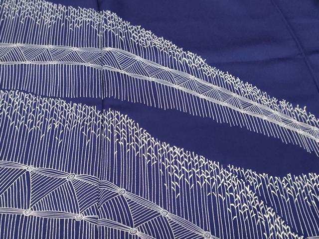 平和屋着物■訪問着　刺繍　草木文　正絹　逸品　CABK4016ev