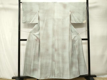 平和屋着物■上質な小紋　横段霞文　正絹　逸品　CABK4023ev