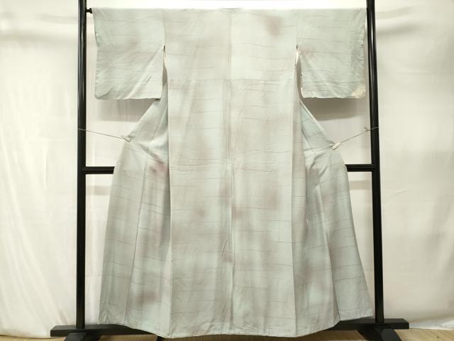 平和屋着物■上質な小紋　横段霞文　正絹　逸品　CABK4023ev