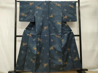 平和屋着物■上質な紬　舞花文　正絹　逸品　CABK4026ev