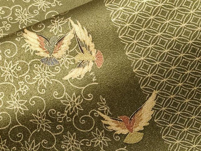 平和屋着物■上質な小紋　飛鳥唐草文　暈し染め　金彩　正絹　逸品　CABK4031ev