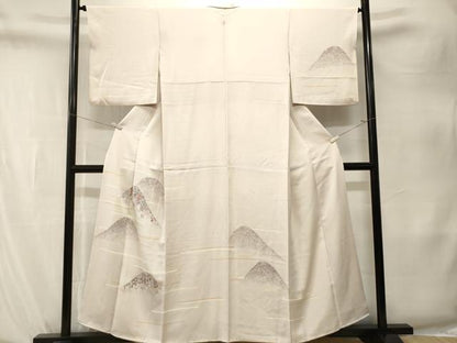 平和屋着物■中国三大刺繍　相良刺繍　訪問着　遠山草花文　正絹　逸品　CABK4040ev