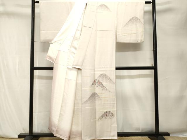 平和屋着物■中国三大刺繍　相良刺繍　訪問着　遠山草花文　正絹　逸品　CABK4040ev
