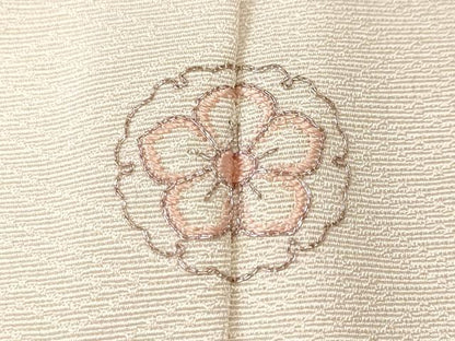 平和屋着物■中国三大刺繍　相良刺繍　訪問着　遠山草花文　正絹　逸品　CABK4040ev