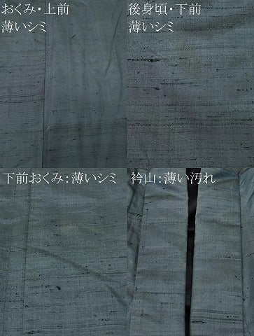 平和屋着物■男性　紬　錆鼠色　正絹　逸品　CABK4041ev