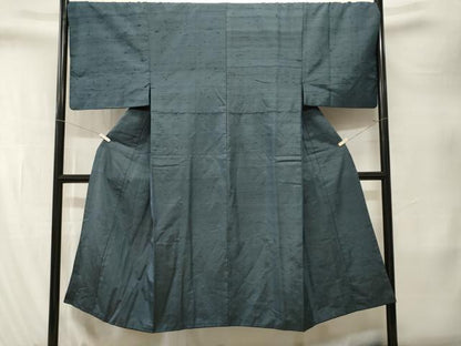 平和屋着物■男性　紬　錆鼠色　正絹　逸品　CABK4041ev