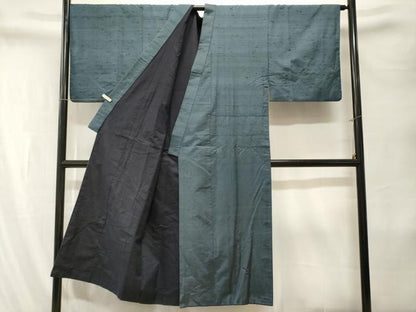平和屋着物■男性　紬　錆鼠色　正絹　逸品　CABK4041ev