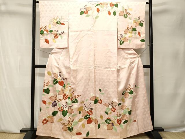 平和屋着物■訪問着　枝桐文　金彩　正絹　逸品　CABK4047ev