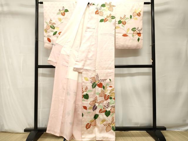 平和屋着物■訪問着　枝桐文　金彩　正絹　逸品　CABK4047ev