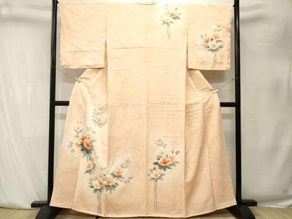 平和屋着物■訪問着　枝花文　暈し染め　金彩　正絹　逸品　CABK4052ev