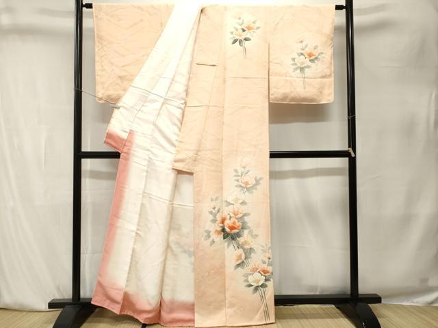 平和屋着物■訪問着　枝花文　暈し染め　金彩　正絹　逸品　CABK4052ev