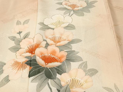 平和屋着物■訪問着　枝花文　暈し染め　金彩　正絹　逸品　CABK4052ev