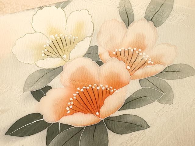 平和屋着物■訪問着　枝花文　暈し染め　金彩　正絹　逸品　CABK4052ev
