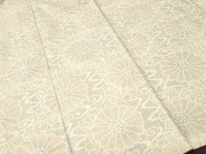 平和屋着物■上質な紬　菊唐草文　正絹　逸品　CABK4055ev
