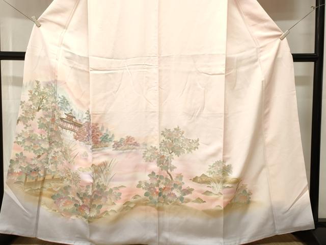 平和屋着物■訪問着　風景文　暈し染め　金銀彩　正絹　逸品　CABK4070ev