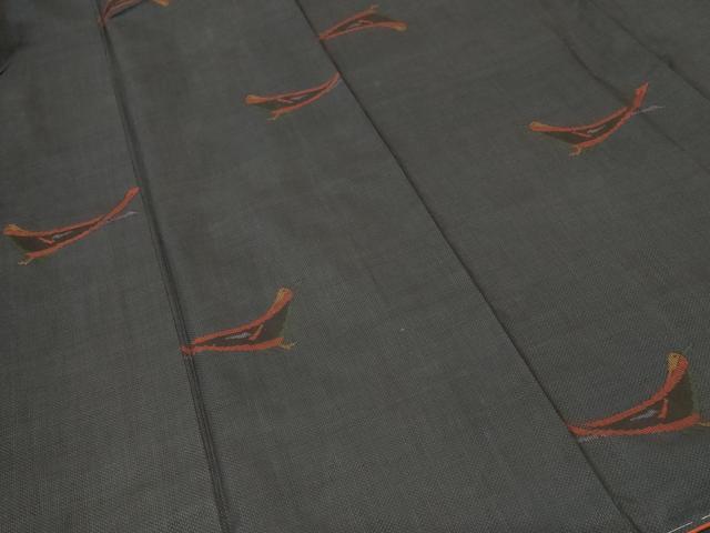 平和屋着物■本場大島紬　7マルキ　鳥　正絹　逸品　CABK4075ev