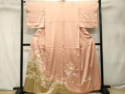 平和屋着物■訪問着　花車文　枝花文　暈し染め　金彩　正絹　逸品　CABK4076ev