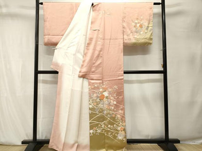 平和屋着物■訪問着　花車文　枝花文　暈し染め　金彩　正絹　逸品　CABK4076ev