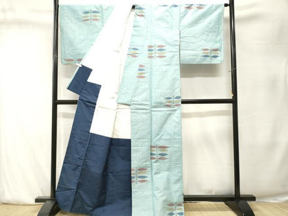 平和屋着物■上質な紬　枝葉文　正絹　逸品　CABK4082ev