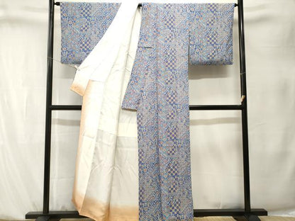 平和屋着物■上質な小紋　吉祥花文　正絹　逸品　CABK4084ev