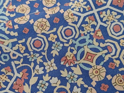 平和屋着物■上質な小紋　吉祥花文　正絹　逸品　CABK4084ev