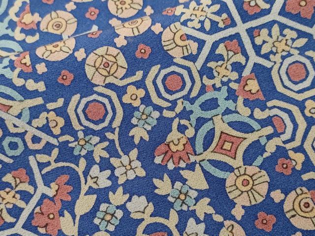 平和屋着物■上質な小紋　吉祥花文　正絹　逸品　CABK4084ev
