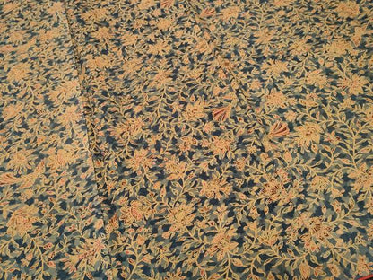 平和屋着物■上質な小紋　紬地　更紗鳳凰花文　正絹　逸品　CABK4086ev