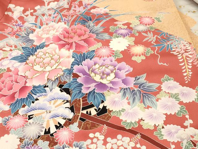 平和屋着物■豪華振袖　駒刺繍　流水籬鴛鴦花車文　金彩　正絹　逸品　CABK4087ev