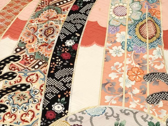 平和屋着物■豪華振袖　刺繍　立波花唐草文　金銀彩　正絹　逸品　CABK4088ev