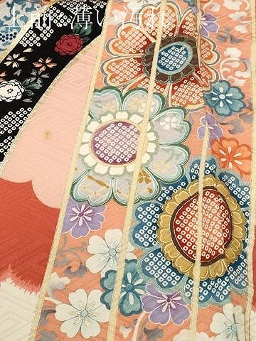 平和屋着物■豪華振袖　刺繍　立波花唐草文　金銀彩　正絹　逸品　CABK4088ev
