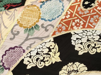 平和屋着物■豪華振袖　刺繍　立波花唐草文　金銀彩　正絹　逸品　CABK4088ev