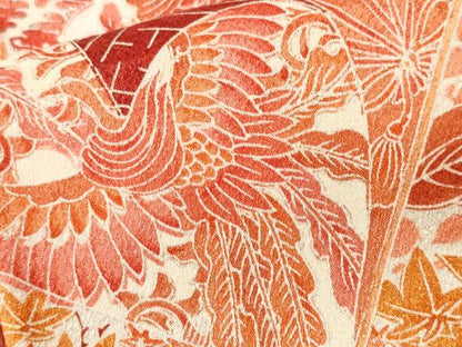 平和屋着物■上質な小紋　冊子人物鳳凰花文　正絹　逸品　CABK4103ev