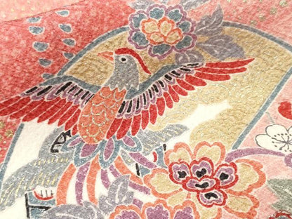 平和屋着物■訪問着　松竹梅御所車鳳凰花蝶文　金彩　正絹　逸品　CABK4104ev