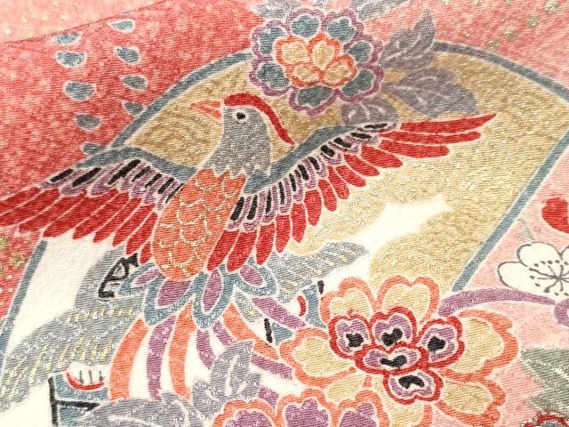 平和屋着物■訪問着　松竹梅御所車鳳凰花蝶文　金彩　正絹　逸品　CABK4104ev