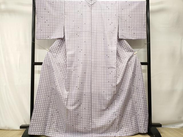 平和屋着物■小紋　格子文　洗える着物　CABK4115ev