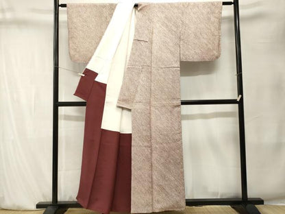 平和屋着物■大変加工の良い総絞り小紋　正絹　逸品　CABK4116ev