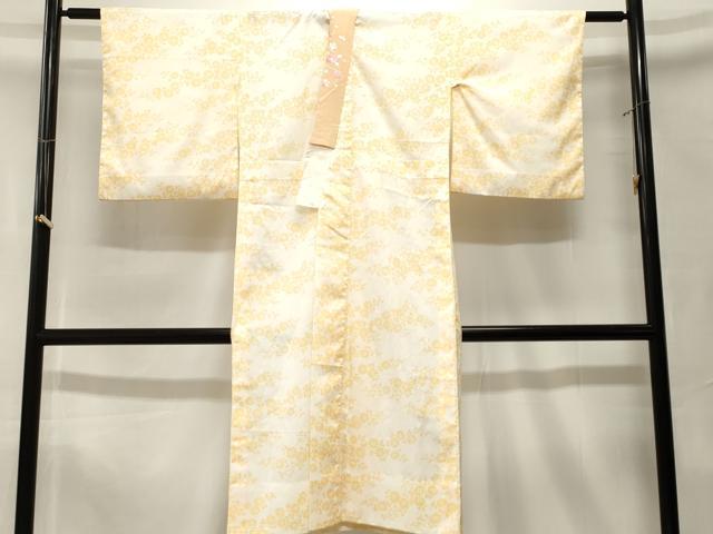 平和屋着物■長襦袢　無双仕立て　枝花文　半衿刺繍　洗える着物　CABK4119ev