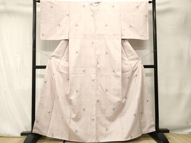 平和屋着物■上質な紬　舞花文　正絹　逸品　CABK4123ev