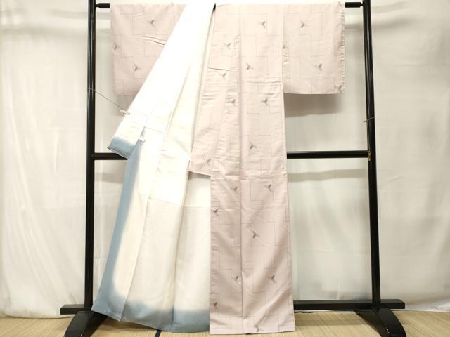 平和屋着物■上質な紬　舞花文　正絹　逸品　CABK4123ev